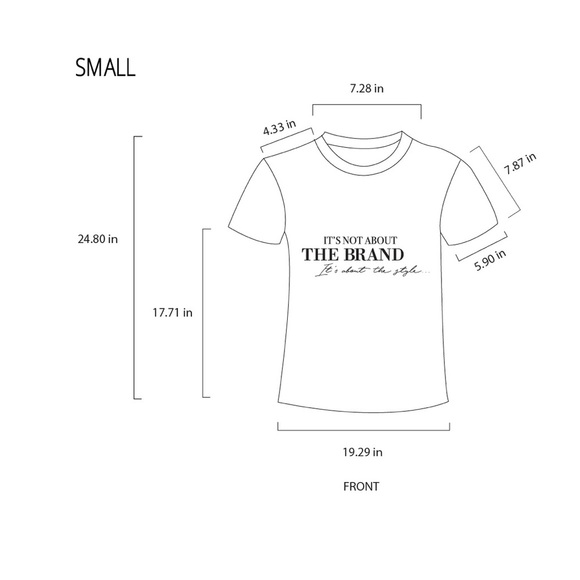 It's Not About the Brand Graphic Tee | Trendy Style Statement Shirt | Minimalist - Picture 2 of 5